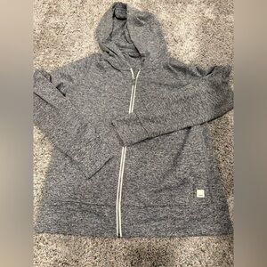 Vuori. Performance zip hoodie . Black heather color. Size small.